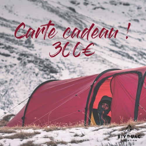 BON CADEAU BIVOUAC LOCATION 300€