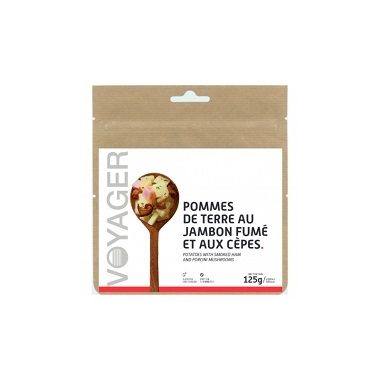 Voyager pommes de terre jambon sec et cèpes