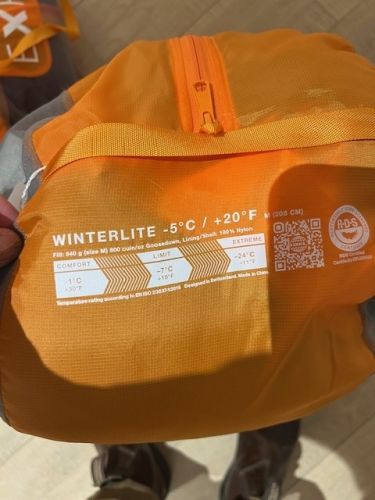 Sac de couchage occasion plume exped winterlite -5° medium neuf